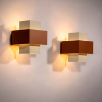 Paar geometrische Philips-Wandleuchten, 1960