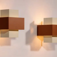 Paar geometrische Philips-Wandleuchten, 1960