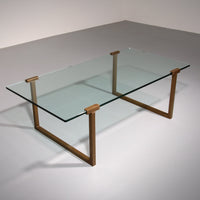 Salontisch aus Glas und Messing von Peter Ghyczy, Modell T54, 1970