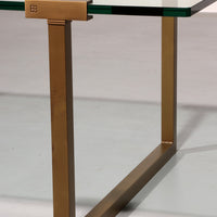 Salontisch aus Glas und Messing von Peter Ghyczy, Modell T54, 1970