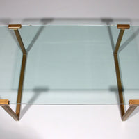 Salontisch aus Glas und Messing von Peter Ghyczy, Modell T54, 1970