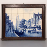 Großes Kacheltableau 30 Teile De Waag Alkmaar Royal Delft Pr Fles von Cornelis Springer 1898