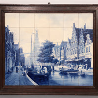 Großes Kacheltableau 30 Teile De Waag Alkmaar Royal Delft Pr Fles von Cornelis Springer 1898