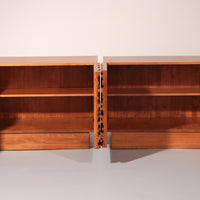 Zwei moderne Sideboards im brutalistischen Stil aus Massivholz
