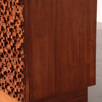 Zwei moderne Sideboards im brutalistischen Stil aus Massivholz