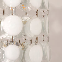 Italian Mid-Century Murano, Venetian Glass Disc Chandelier by Vistosi