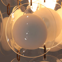Italian Mid-Century Murano, Venetian Glass Disc Chandelier by Vistosi