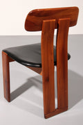 Mario Marenco Walnut Sapporo Dining Chairs for Mobilgirgi, 1970s