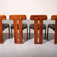 Mario Marenco Walnoten Sapporo Eetkamerstoelen voor Mobilgirgi, jaren 70