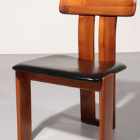 Mario Marenco Walnoten Sapporo Eetkamerstoelen voor Mobilgirgi, jaren 70