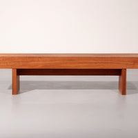 Italienische Teakholzbank aus den 1970er Jahren – 180 cm, Eleganz der Mitte des 20. Jahrhunderts