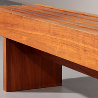 Italienische Teakholzbank aus den 1970er Jahren – 180 cm, Eleganz der Mitte des 20. Jahrhunderts
