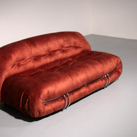 Soriana Sofa von Afra und Tobia Scarpa für Cassina, 1970er Jahre