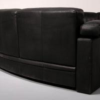 De Sede Modulares 7-teiliges Ledersofa im Mid-Century-Stil in Schwarz – Schweizer Ikone