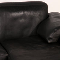 De Sede Modulares 7-teiliges Ledersofa im Mid-Century-Stil in Schwarz – Schweizer Ikone