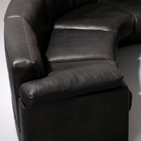 De Sede Modulares 7-teiliges Ledersofa im Mid-Century-Stil in Schwarz – Schweizer Ikone