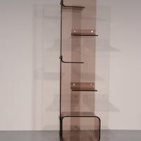 Ikonisches Plexiglas-Bücherregal von Michel Dumas – Französisches Weltraum-Design der 1970er Jahre