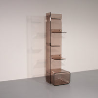 Ikonisches Plexiglas-Bücherregal von Michel Dumas – Französisches Weltraum-Design der 1970er Jahre