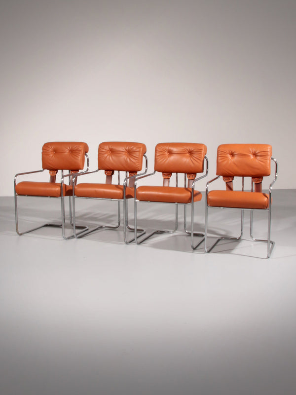Italian Tucroma Chairs by Guido Faleschini for i4 Mariani, 1970