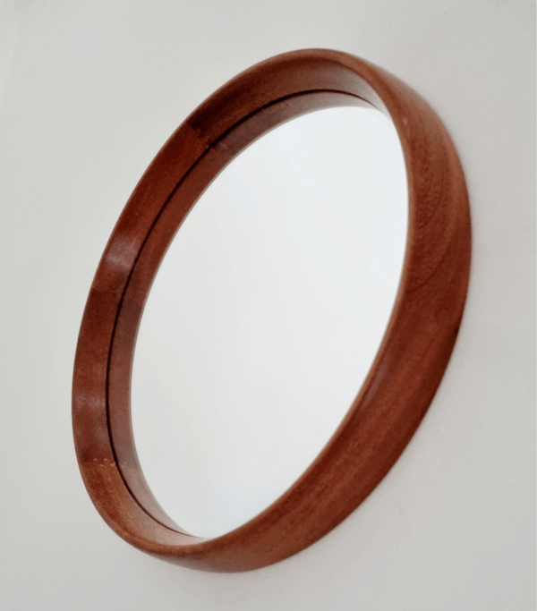 60s wooden mirror made in Italy - COLLECTORS RDAM