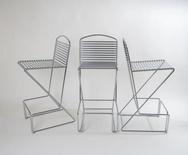 80s Bar Stools by Till Behrens for Shulbach (set of 3) - COLLECTORS RDAM