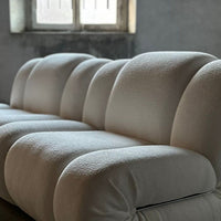 Mimo Padova Ivory Bouclé Modular Lounge Chairs „Velasquez“ – 1970