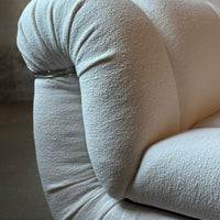 Mimo Padova Ivory Bouclé Modular Lounge Chairs „Velasquez“ – 1970