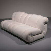 Mimo Padova Ivory Bouclé Modular Lounge Chairs „Velasquez“ – 1970