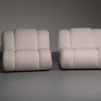 Mimo Padova Ivory Bouclé Modular Lounge Chairs „Velasquez“ – 1970