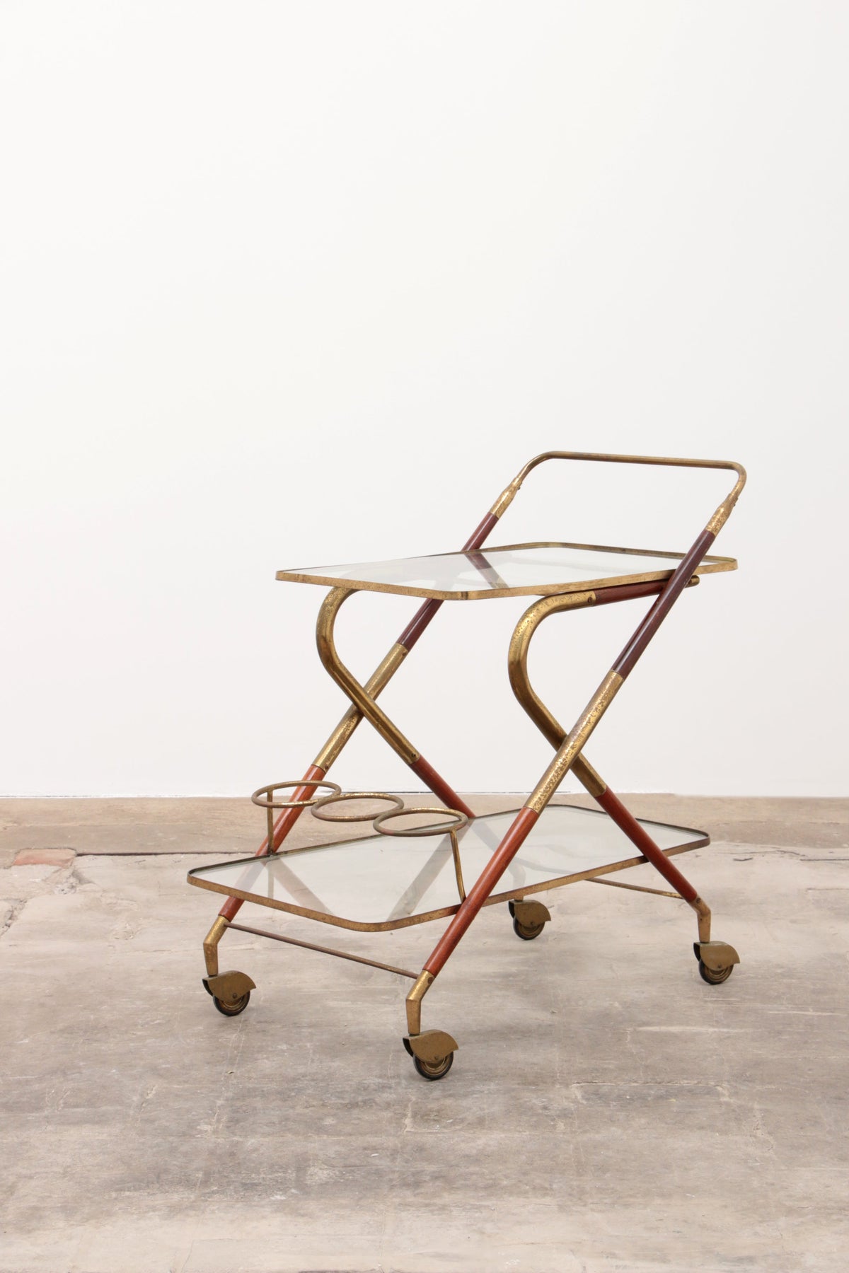 Cesare Lacca Jaren 50 Vintage Bartrolley van Cassina, Italië