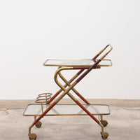 Cesare Lacca Jaren 50 Vintage Bartrolley van Cassina, Italië