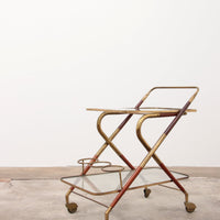 Cesare Lacca Jaren 50 Vintage Bartrolley van Cassina, Italië