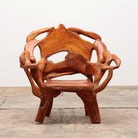 Handgemaakte gerecyclede teakhouten fauteuil van Andrianna Shamaris