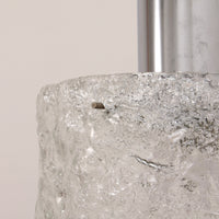 Vintage Ice Glass Pendant Lamp by Egon Hillebrand, 1960s Germany