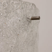 Vintage Ice Glass Pendant Lamp by Egon Hillebrand, 1960s Germany