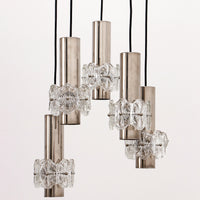 Vintage-Kaskaden-Kronleuchter mit 5 Leuchten im Hollywood-Regency-Design