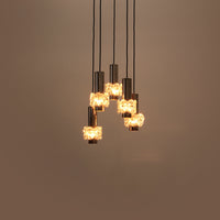 Vintage-Kaskaden-Kronleuchter mit 5 Leuchten im Hollywood-Regency-Design