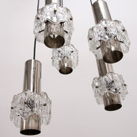 Vintage-Kaskaden-Kronleuchter mit 5 Leuchten im Hollywood-Regency-Design