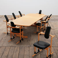 Essgruppe Stokke mit großem Tisch und 8 Stühlen von Peter Opsvik