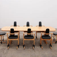 Essgruppe Stokke mit großem Tisch und 8 Stühlen von Peter Opsvik