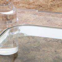 Vintage Franse Lucite en Glazen Salontafel van Maison Romeo