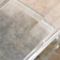 Vintage Franse Lucite en Glazen Salontafel van Maison Romeo