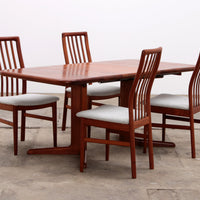 Vintage dänische Teak-Essgruppe: Kai Kristiansen Stühle &amp; Korup Tisch