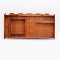 Italienischer, handgefertigter Wandschrank aus Walnussholz aus den 1960er Jahren