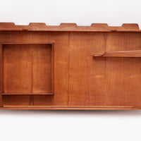 Italienischer, handgefertigter Wandschrank aus Walnussholz aus den 1960er Jahren