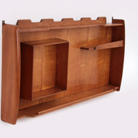 Italienischer, handgefertigter Wandschrank aus Walnussholz aus den 1960er Jahren
