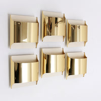 Vintage-Wandlampen in Gold von Staff Leuchten – 6er-Set