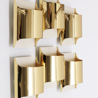 Vintage-Wandlampen in Gold von Staff Leuchten – 6er-Set