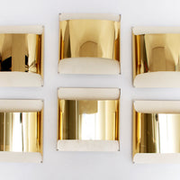Vintage-Wandlampen in Gold von Staff Leuchten – 6er-Set