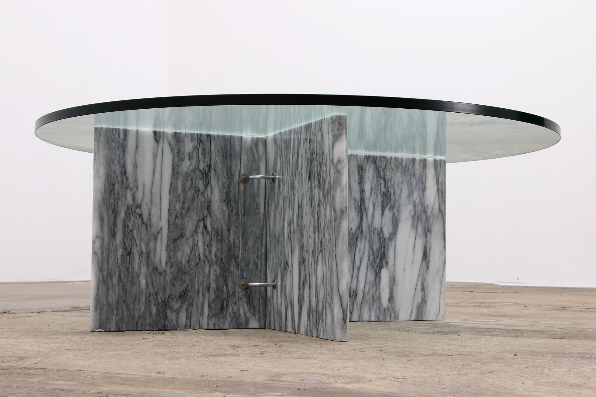 Vintage Design Italiaanse marmeren vintage salontafel,1970 Italie